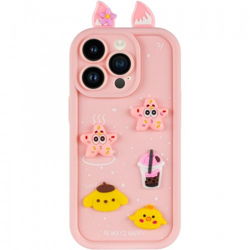 Чохол TPU Toys Case with Ears для Apple iPhone 13 Pro (6.1") Light Pink