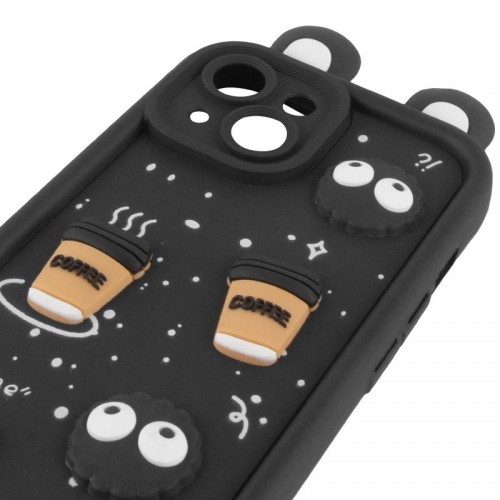 Чехол TPU Toys Case with Ears для Apple iPhone 14 (6.1") Черный