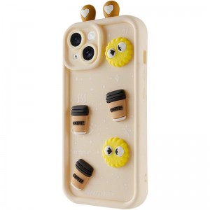 Чехол TPU Toys Case with Ears для Apple iPhone 14 (6.1") Песочный