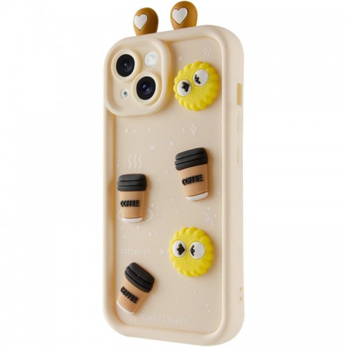 Чехол TPU Toys Case with Ears для Apple iPhone 14 (6.1") Песочный