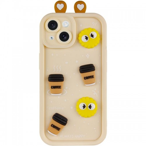 Чехол TPU Toys Case with Ears для Apple iPhone 14 (6.1") Песочный
