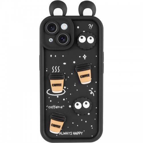 Чохол TPU Toys Case with Ears для Apple iPhone 15 (6.1") Black