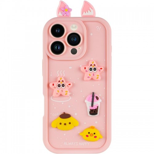 Чохол TPU Toys Case with Ears для Apple iPhone 16 Pro (6.3") Light Pink