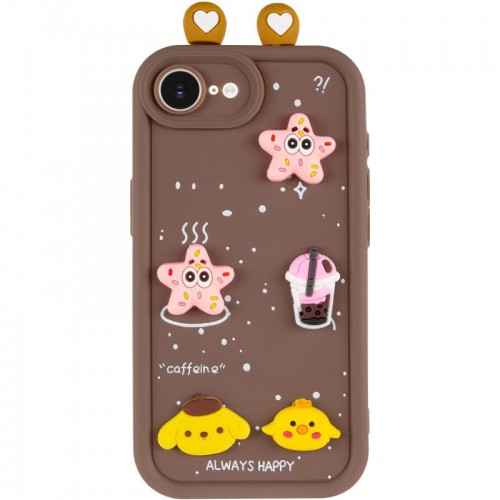 Чохол TPU Toys Case with Ears для Apple iPhone 16e (6.1") Brown