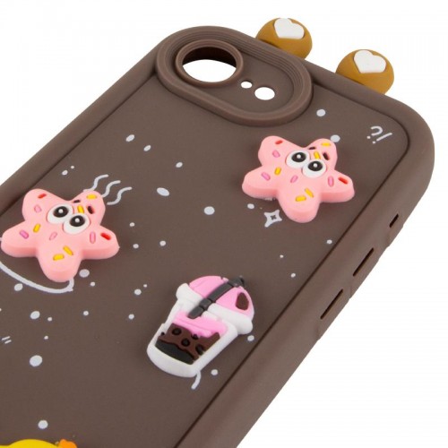 Чохол TPU Toys Case with Ears для Apple iPhone 16e (6.1") Brown