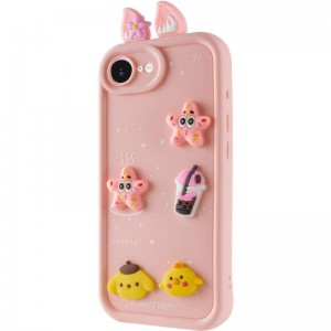Чохол TPU Toys Case with Ears для Apple iPhone 16e (6.1") Light Pink