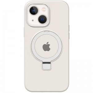 Чехол Silicone Case Full Protective with Ring для Apple iPhone 15 (6.1") Белый