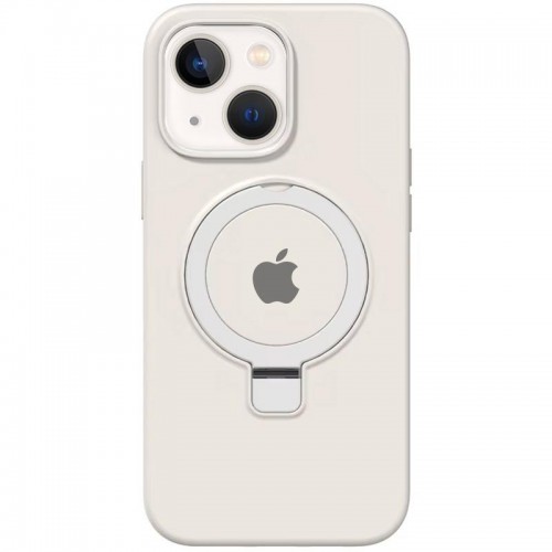 Чехол Silicone Case Full Protective with Ring для Apple iPhone 15 (6.1") Белый