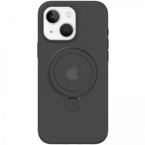 Чехол Silicone Case Full Protective with Ring для Apple iPhone 15 (6.1") Черный