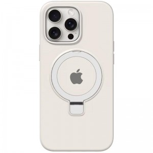 Чехол Silicone Case Full Protective with Ring для Apple iPhone 15 Pro (6.1") Белый