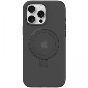 Чехол Silicone Case Full Protective with Ring для Apple iPhone 15 Pro (6.1") Черный
