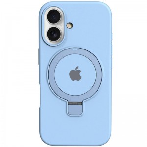 Чехол Silicone Case Full Protective with Ring для Apple iPhone 16 (6.1") Синий