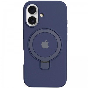 Чохол Silicone Case Full Protective with Ring для Apple iPhone 16 (6.1") Dark Blue
