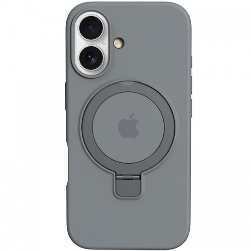 Чехол Silicone Case Full Protective with Ring для Apple iPhone 16 (6.1") Серый