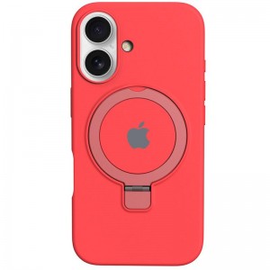 Чехол Silicone Case Full Protective with Ring для Apple iPhone 16 (6.1") Красный