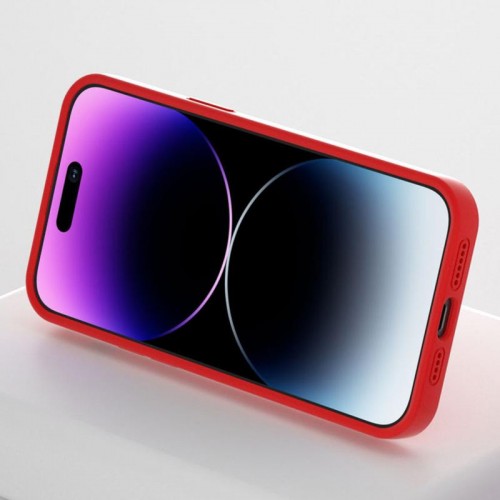 Чехол Silicone Case Full Protective with Ring для Apple iPhone 16 (6.1") Красный