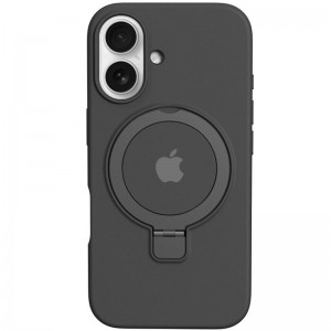 Чохол Silicone Case Full Protective with Ring для Apple iPhone 16 (6.1") Black