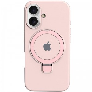 Чехол Silicone Case Full Protective with Ring для Apple iPhone 16 Plus (6.7") Розовый