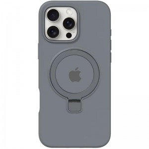 Чохол Silicone Case Full Protective with Ring для Apple iPhone 16 Pro (6.3") Grey