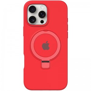 Чохол Silicone Case Full Protective with Ring для Apple iPhone 16 Pro (6.3") Red