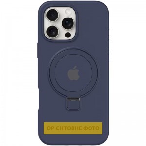 Чехол Silicone Case Full Protective with Ring для Apple iPhone 16e (6.1") Темно-синий