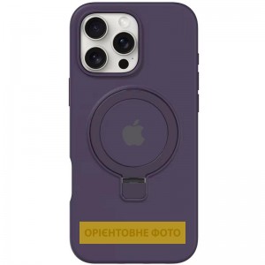 Чехол Silicone Case Full Protective с кольцом для Apple iPhone 16e (6.1") Фиолетовый