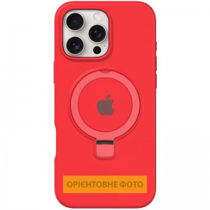 Чехол Silicone Case Full Protective with Ring для Apple iPhone 16e (6.1") Красный