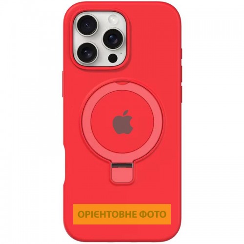 Чехол Silicone Case Full Protective with Ring для Apple iPhone 16e (6.1") Красный