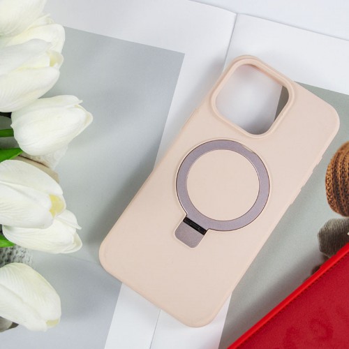 Чехол Silicone Case Full Protective NO LOGO with Ring для Apple iPhone 13 Pro Max (6.7") Розовый