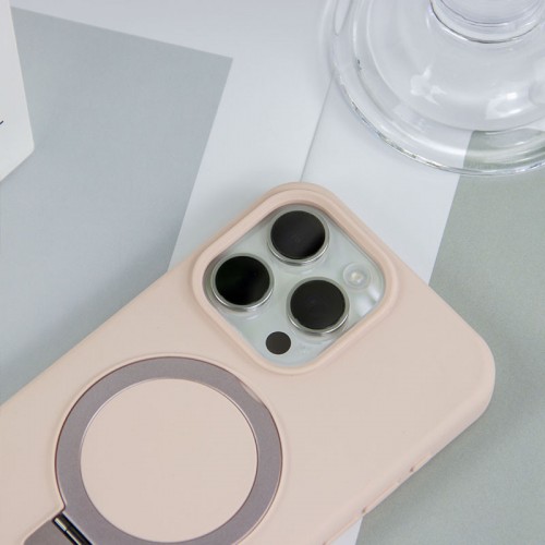 Чехол Silicone Case Full Protective NO LOGO with Ring для Apple iPhone 13 Pro Max (6.7") Розовый