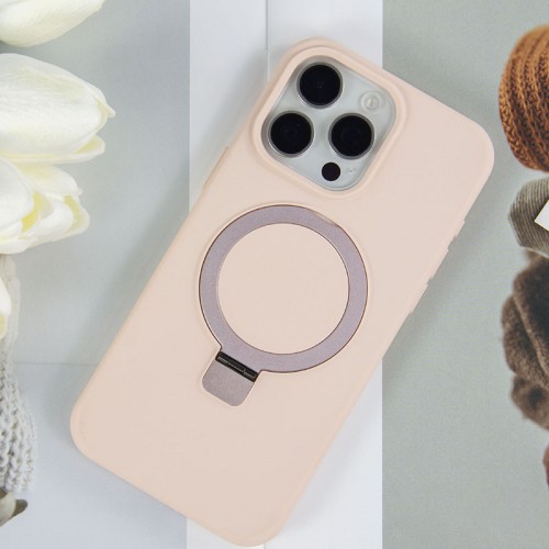 Чехол Silicone Case Full Protective NO LOGO with Ring для Apple iPhone 13 Pro Max (6.7") Розовый