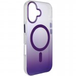 Чехол TPU+PC Phantom с MagSafe для Apple iPhone 16 (6.1") фиолетовый