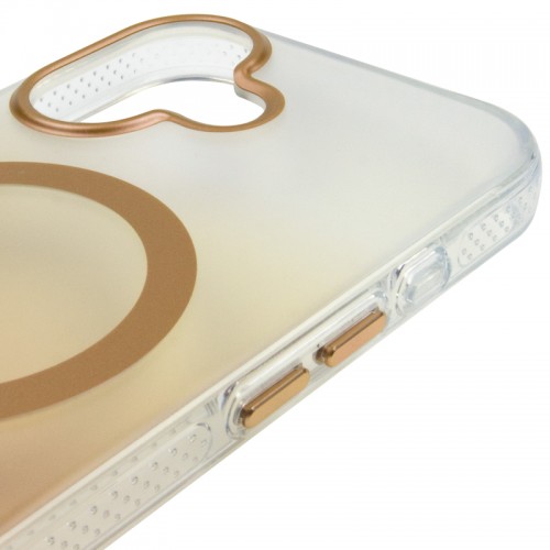 Чехол TPU+PC Phantom с MagSafe для Apple iPhone 16 (6.1") Золотой