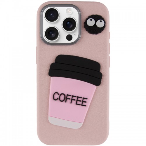 Чохол TPU Leather Toys для Apple iPhone 12 Pro / 12 (6.1") Coffee / Pink