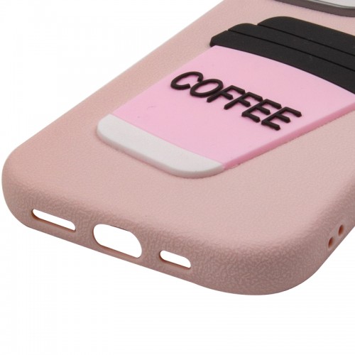 Чохол TPU Leather Toys для Apple iPhone 12 Pro / 12 (6.1") Coffee / Pink
