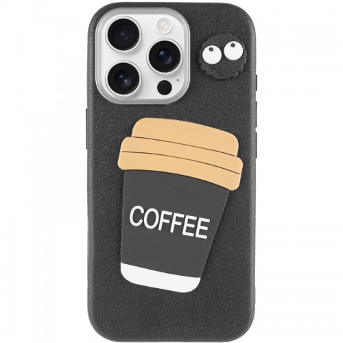 Чехол TPU Leather Toys для Apple iPhone 12 Pro Max / 13 Pro Max (6.7") Кофейный / Черный