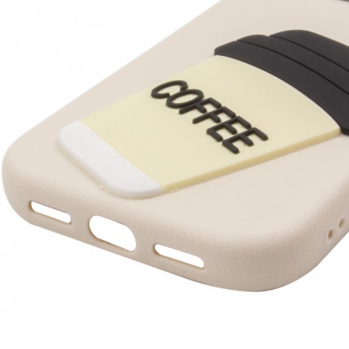 Чехол TPU Leather Toys для Apple iPhone 15 (6.1") Кофейный / Песочный