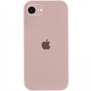 Чехол Silicone Case Full Camera Protective (AA) для Apple iPhone 16e (6.1") Розовый / Pink Sand