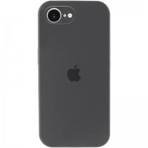 Чехол Silicone Case Full Camera Protective (AA) для Apple iPhone 16e (6.1") Серый / Dark Gray