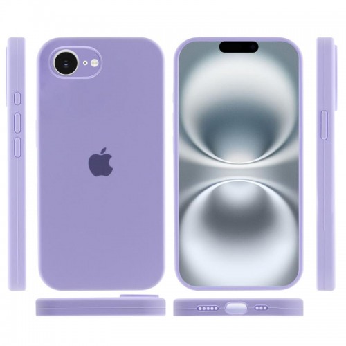 Чехол Silicone Case Full Camera Protective (AA) для Apple iPhone 16e (6.1") Сиреневый / Dasheen