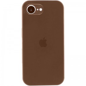 Чехол Silicone Case Full Camera Protective (AA) для Apple iPhone 16e (6.1") Коричневый / Brown
