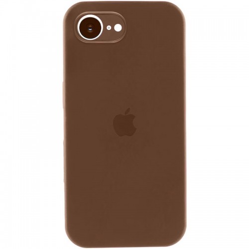 Чехол Silicone Case Full Camera Protective (AA) для Apple iPhone 16e (6.1") Коричневый / Brown