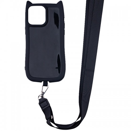 Чехол TPU GETMAN Cat with straps для Apple iPhone 12 Pro / 12 (6.1") Черный