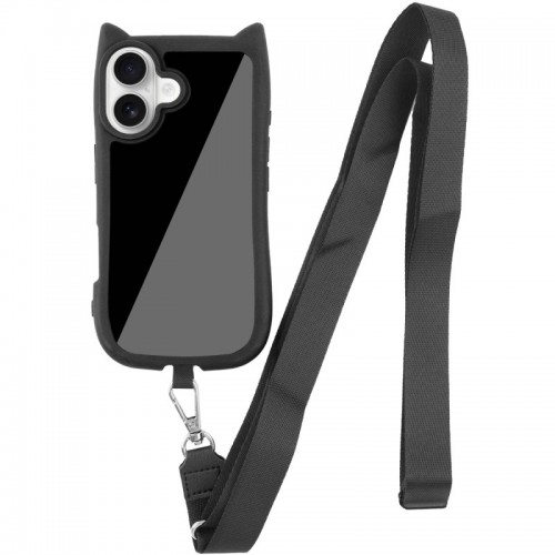Чехол TPU GETMAN Cat with straps для Apple iPhone 16 (6.1") Black