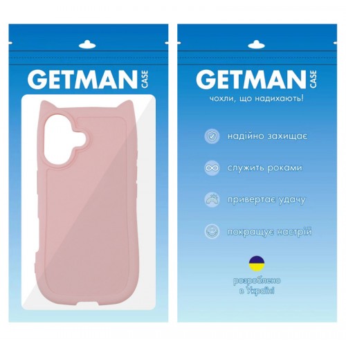Чохол TPU GETMAN Cat with straps для Apple iPhone 16 Plus (6.7") Pink