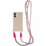 Чохол TPU CrossBody with straps для Apple iPhone 16 Plus (6.7") Antique White