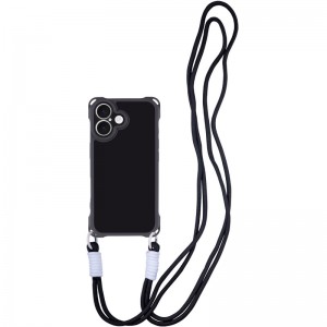 Чохол TPU CrossBody with straps для Apple iPhone 16 Plus (6.7") Black
