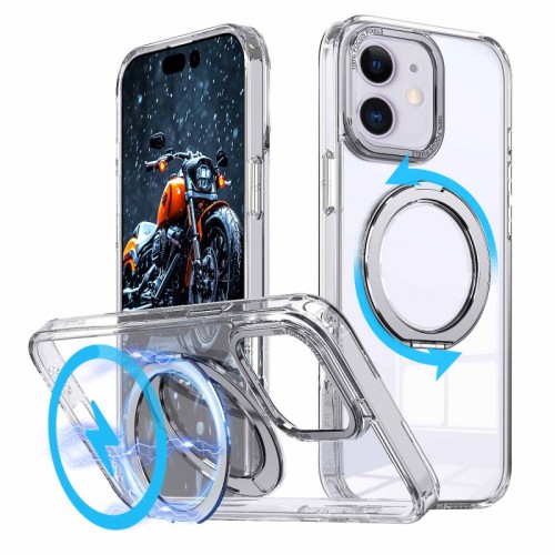 Чохол TPU+PC Empire with MagSafe and Ring для Apple iPhone 11 (6.1") Clear