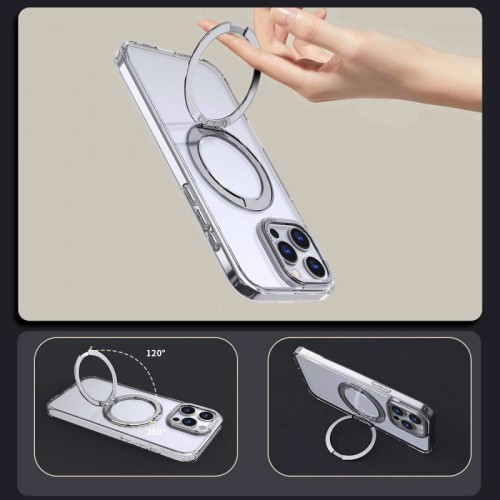 Чохол TPU+PC Empire with MagSafe and Ring для Apple iPhone 15 Pro Max (6.7") Clear