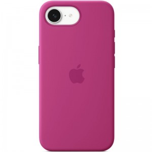 Чохол Silicone case (AAA) with Magsafe для Apple iPhone 16e (6.1") Fuchsia